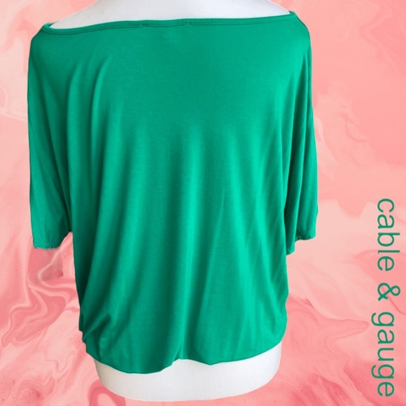 Cable & Gauge Green Relaxed 3/4 Sleeve Blouse - Picture 8 of 11